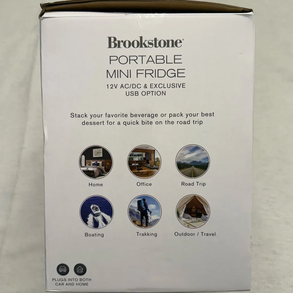 Brookstone Portable Mini Fridge 4L Hot & Cold Beauty Skincare Cooler NWT